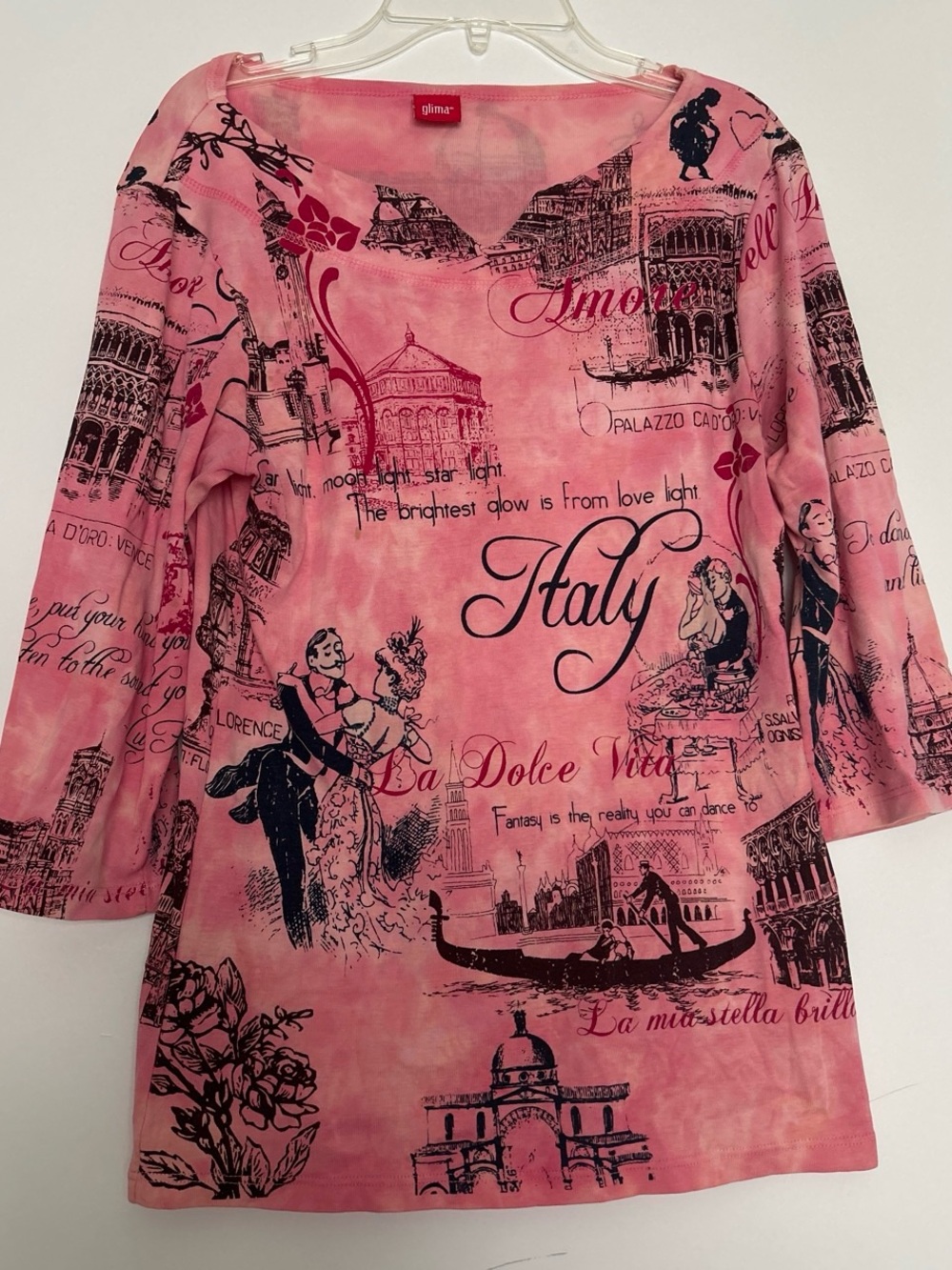 Glima Vintage Pink Italy Top
